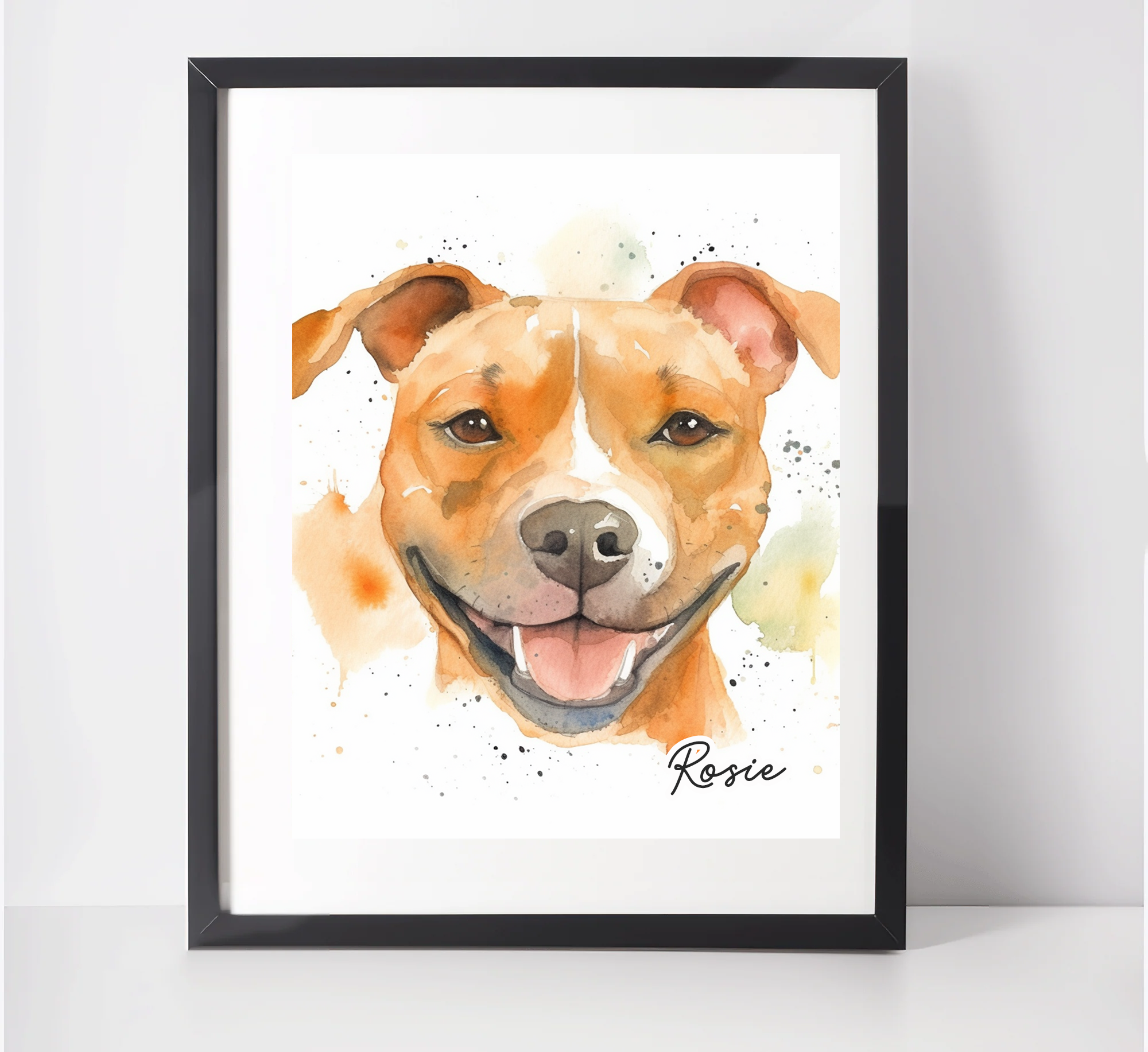 Personalised Staffordshire Bull Terrier Art Print