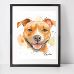 Personalised Staffordshire Bull Terrier Art Print