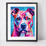 Personalised Staffordshire Bull Terrier Art Print