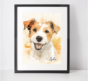 Personalised Jack Russell Art Print