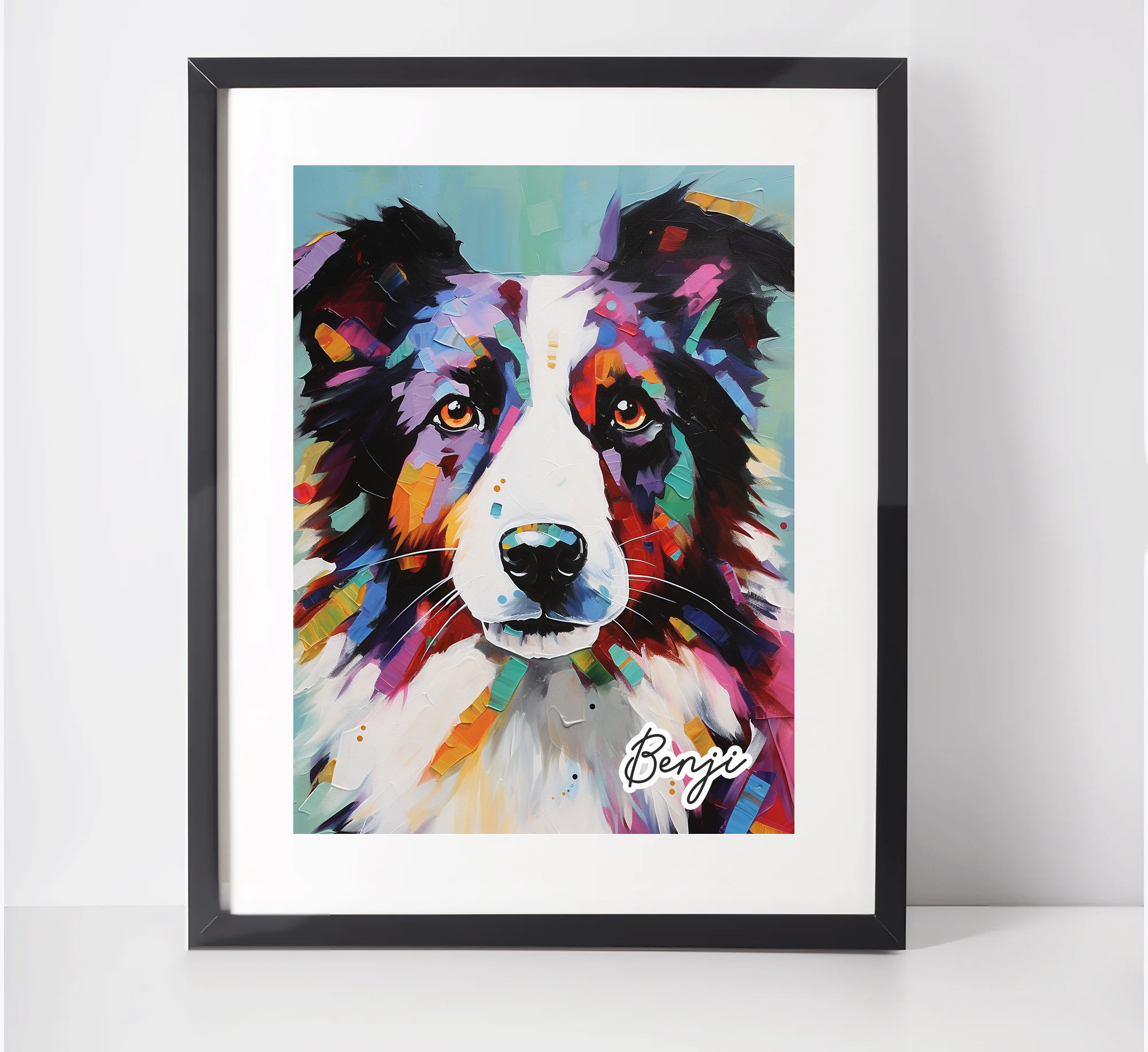 Personalised Border Collie Art Print