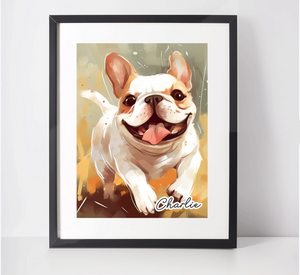 Personalised French Bulldog Art Print