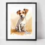 Personalised Jack Russell Art Print