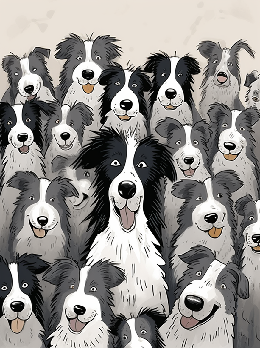 Personalised Border Collie Art Print