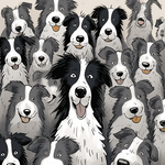 Personalised Border Collie Art Print