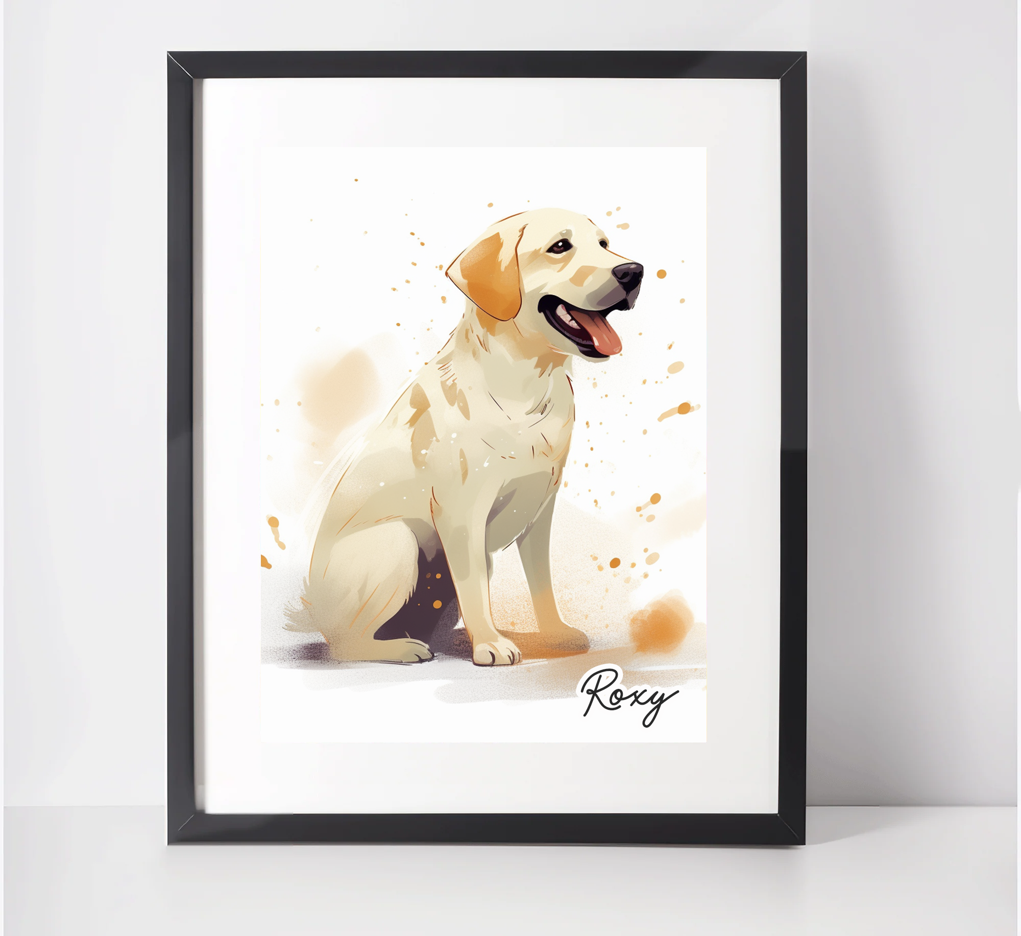 Personalised Labrador Retriever Art Print Bellisima UK