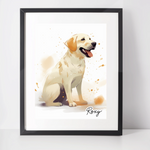 Personalised Labrador Retriever Art Print