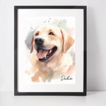 Personalised Labrador Retriever Art Print