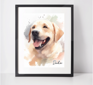 Personalised Labrador Retriever Art Print