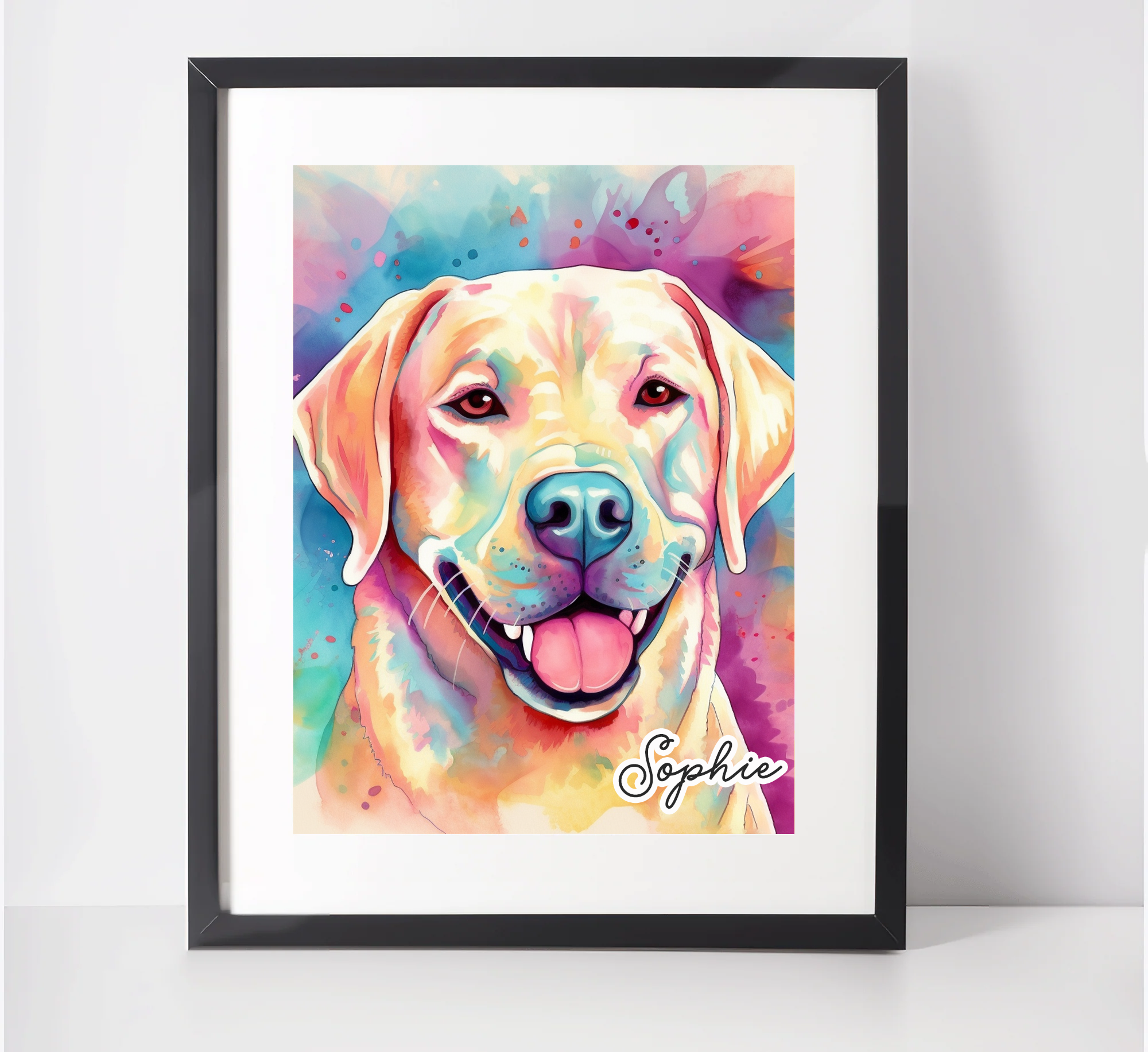 Personalised Labrador Retriever Art Print