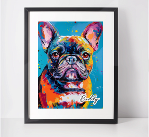 Personalised French Bulldog Art Print