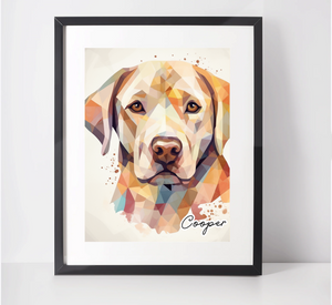 Personalised Labrador Retriever Art Print