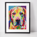 Personalised Labrador Retriever Art Print