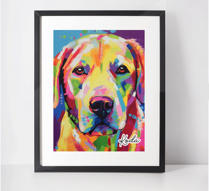 Personalised Labrador Retriever Art Print