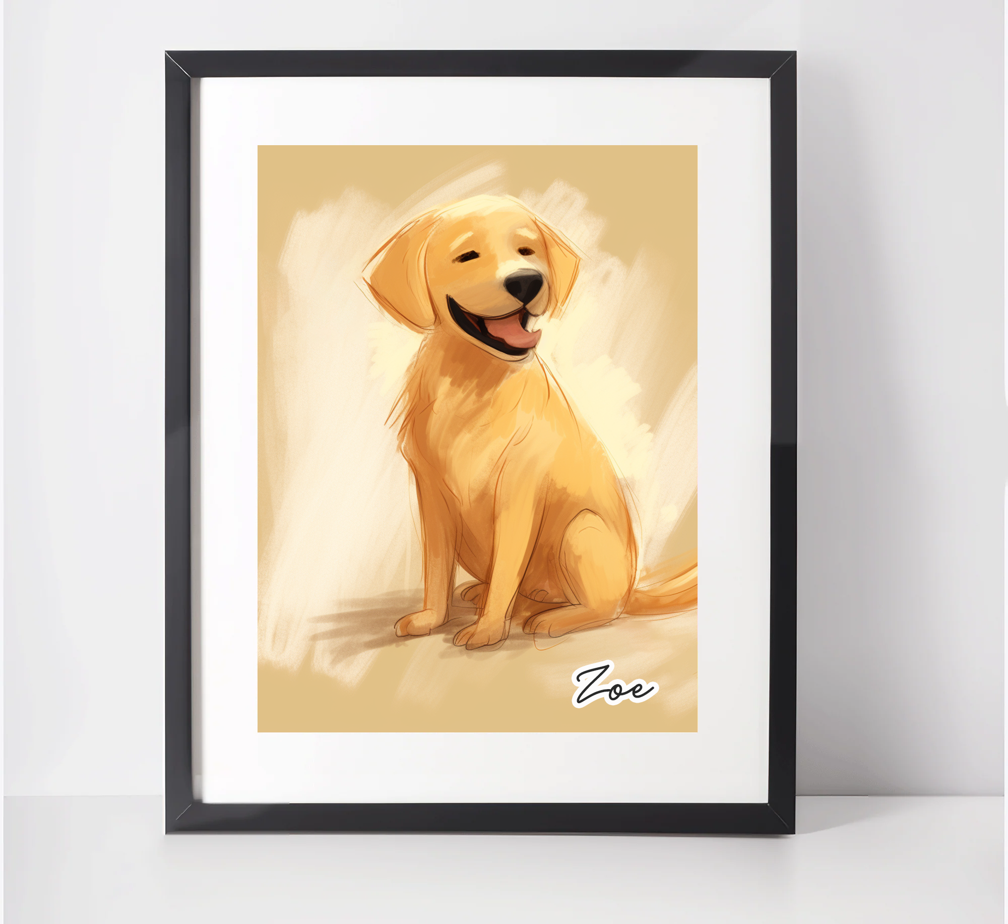 Personalised Labrador Retriever Art Print