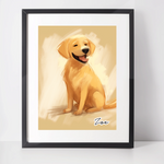 Personalised Labrador Retriever Art Print