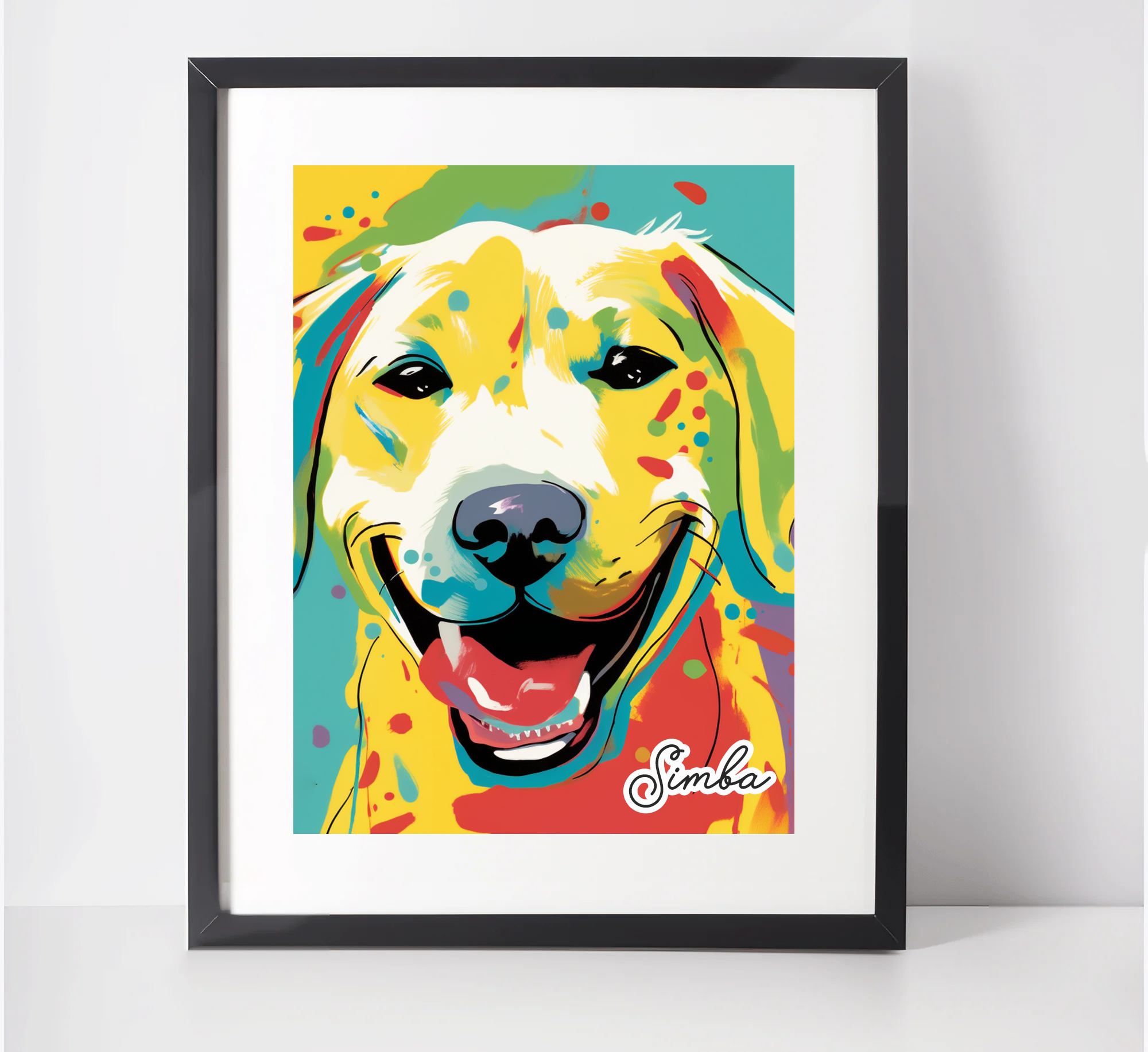 Personalised Labrador Retriever Art Print