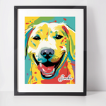 Personalised Labrador Retriever Art Print