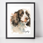 Personalised Springer Spaniel Art Print