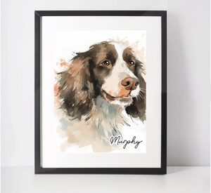 Personalised Springer Spaniel Art Print