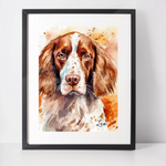 Personalised Springer Spaniel Art Print