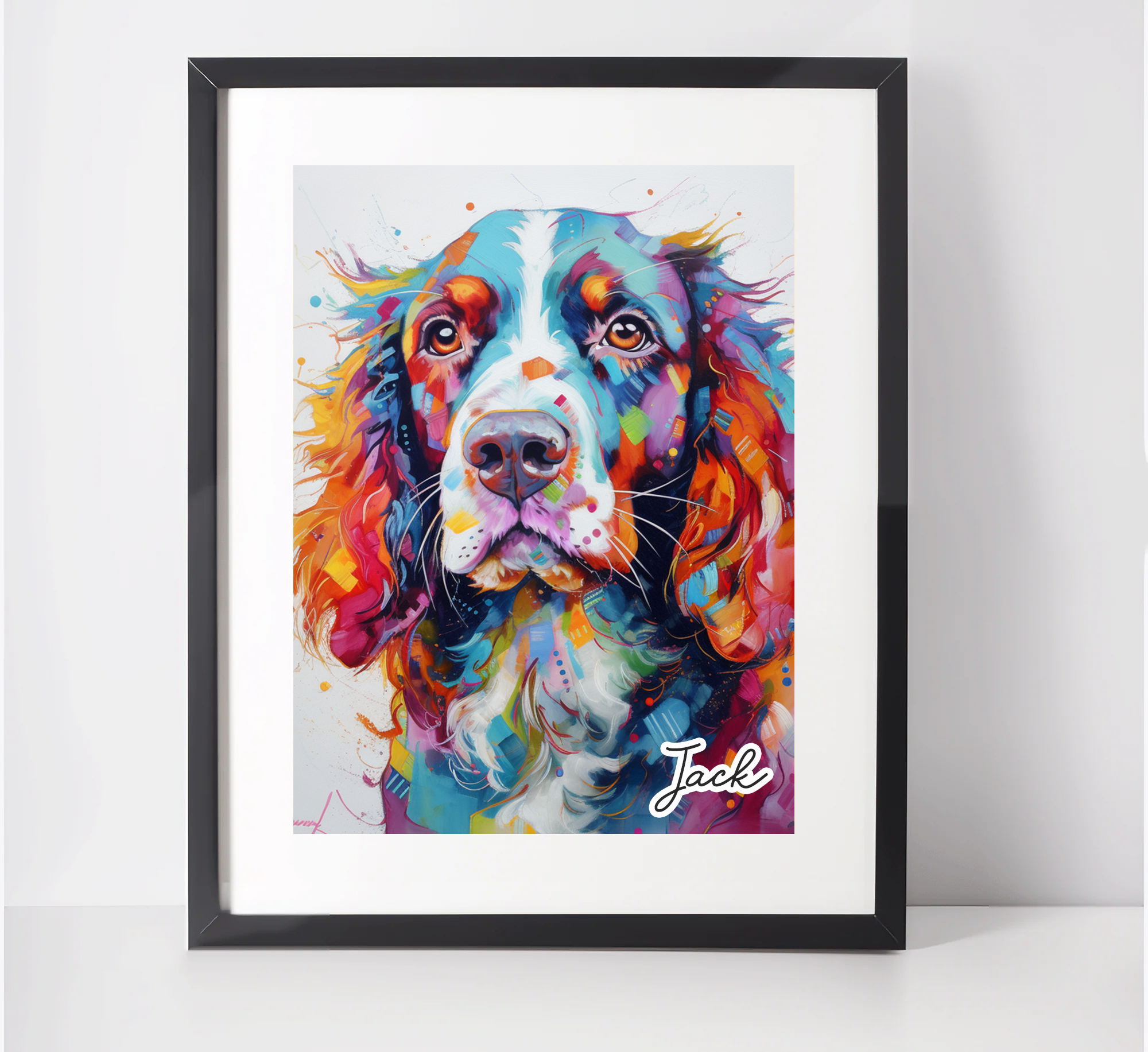 Personalised Springer Spaniel Art Print