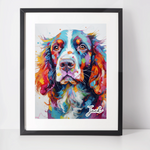 Personalised Springer Spaniel Art Print