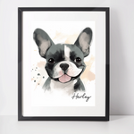 Personalised French Bulldog Art Print