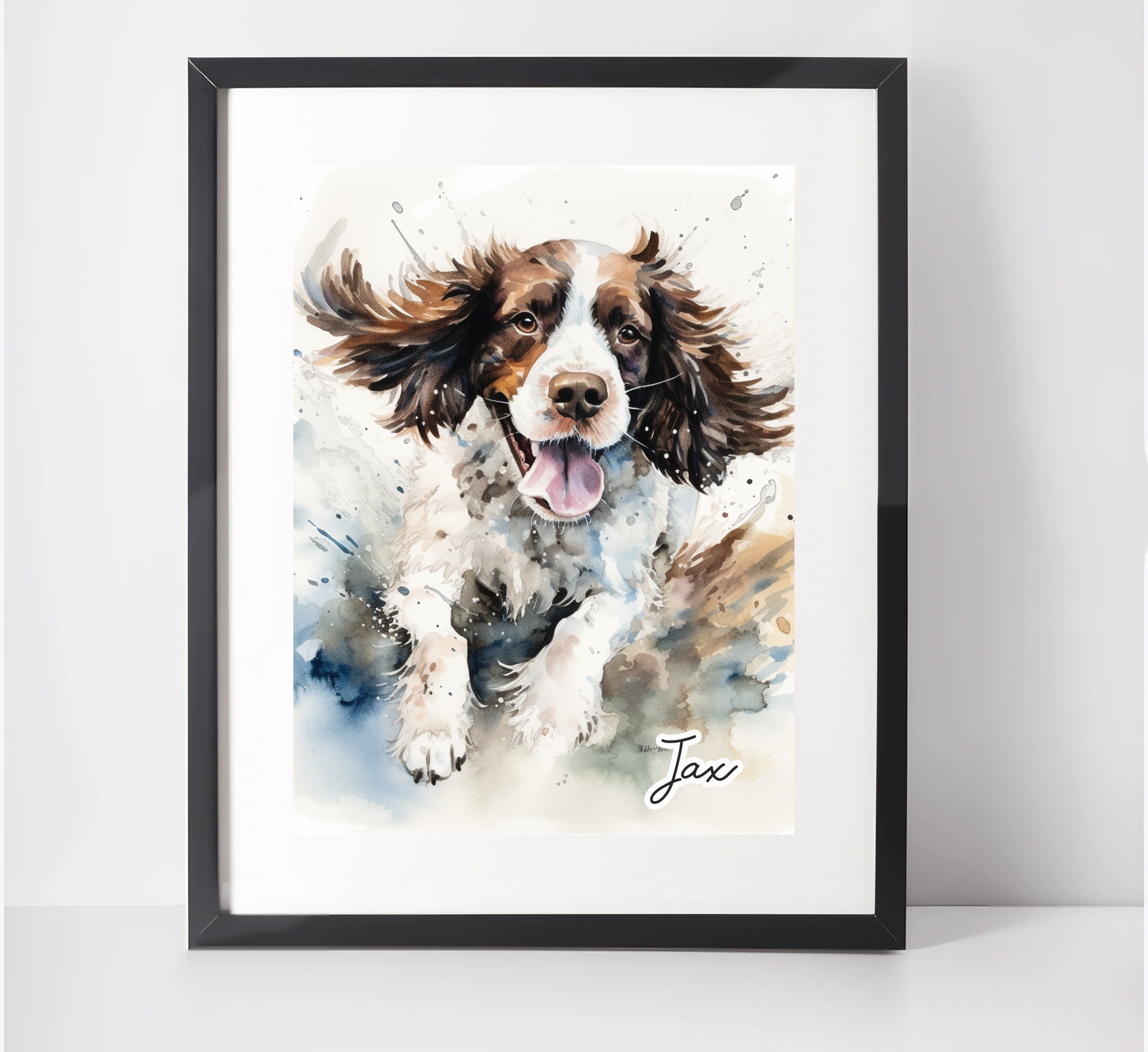 Personalised Springer Spaniel Art Print