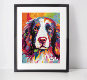 Personalised Springer Spaniel Art Print