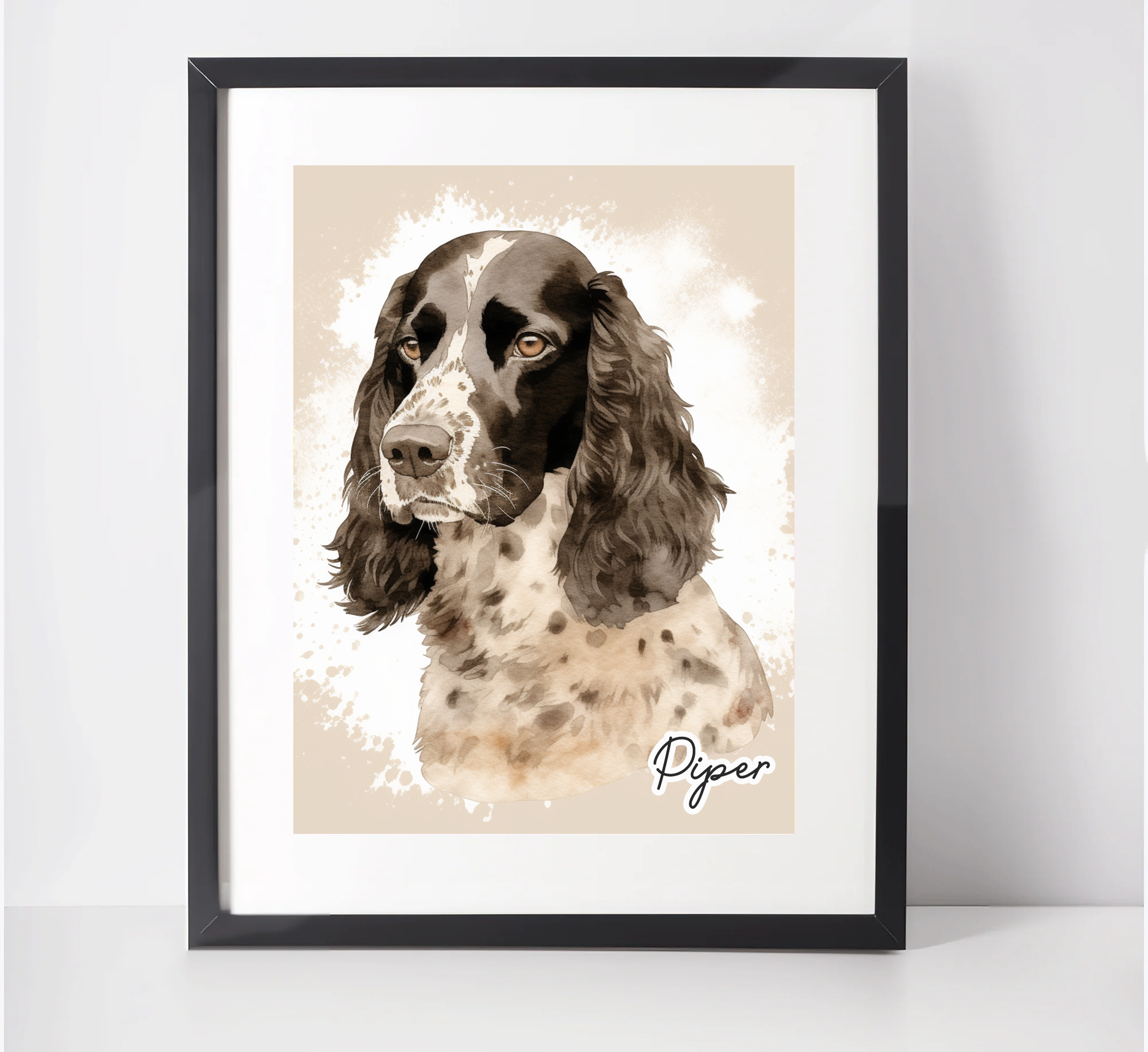 Personalised Springer Spaniel Art Print