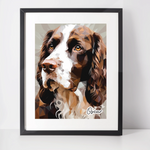 Personalised Springer Spaniel Art Print