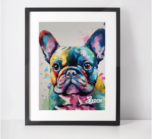 Personalised French Bulldog Art Print