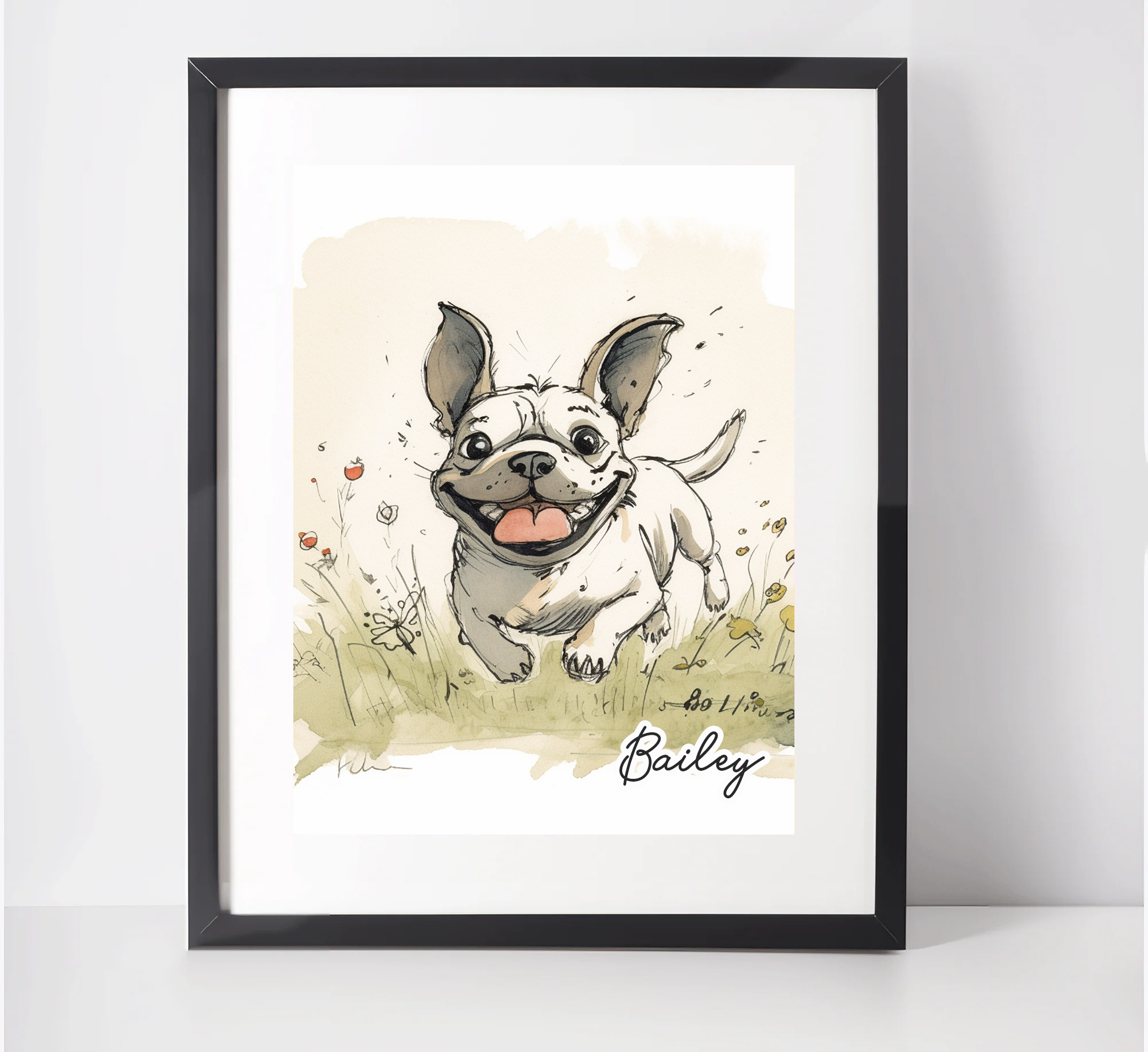 Personalised French Bulldog Art Print