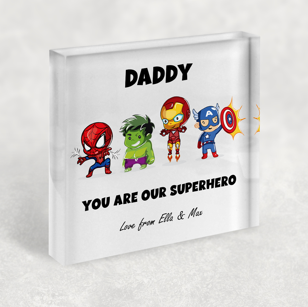 Superhero Acrylic Block