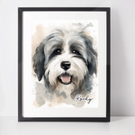 Personalised Tibetan Terrier Art Print