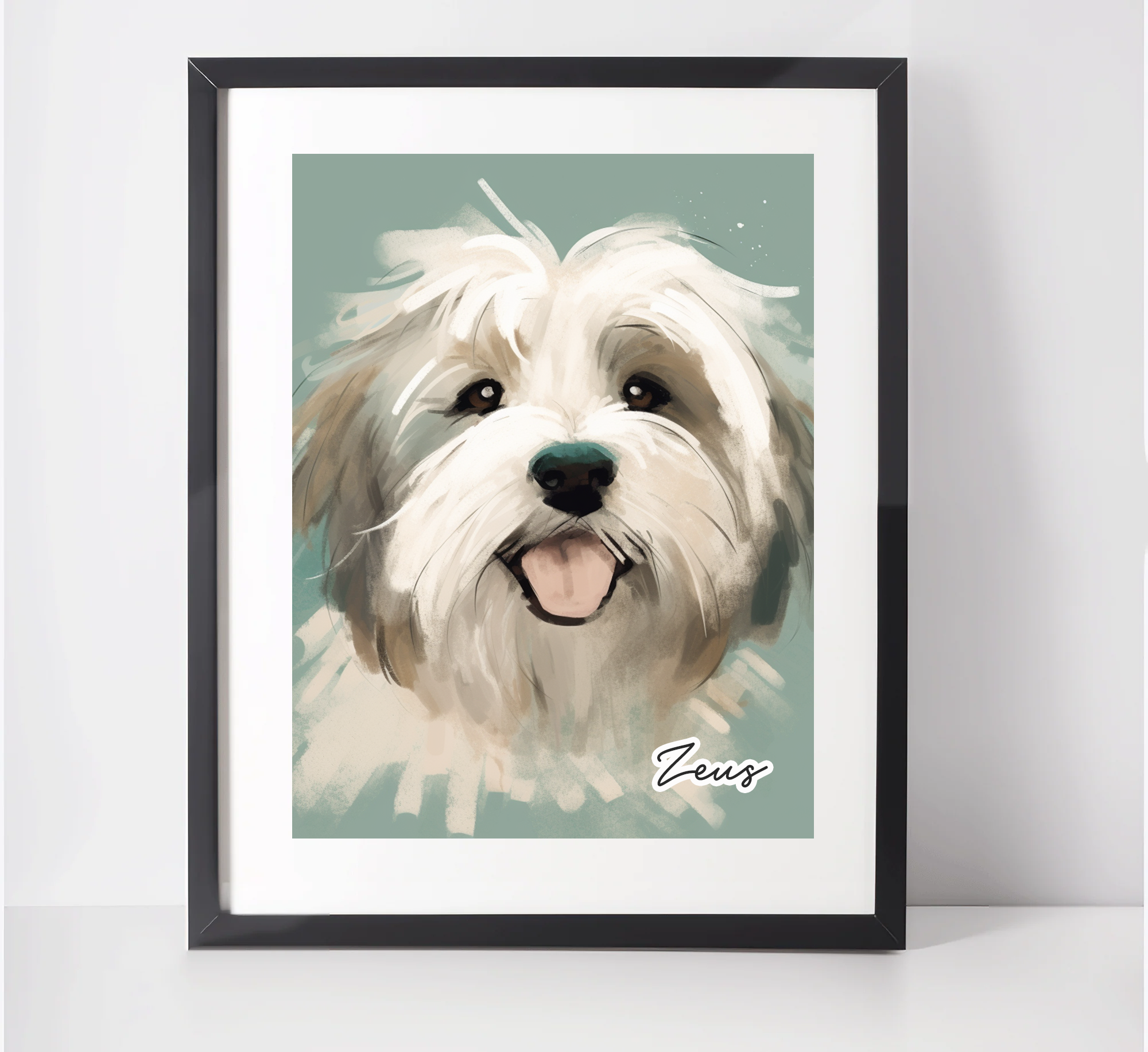 Personalised Tibetan Terrier Art Print