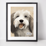 Personalised Tibetan Terrier Art Print