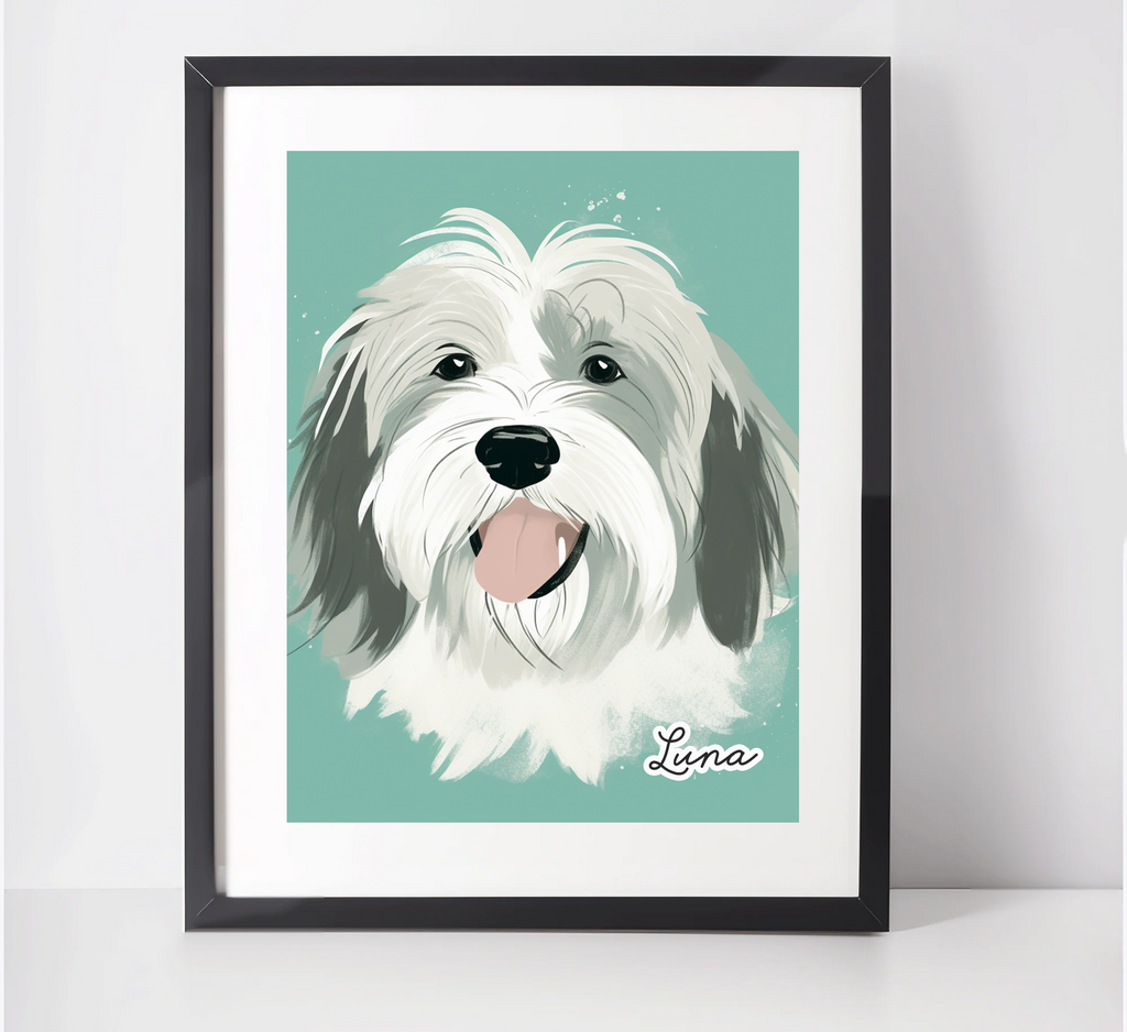 Personalised Tibetan Terrier Art Print