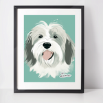 Personalised Tibetan Terrier Art Print