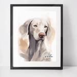 Personalised Weimaraner Art Print