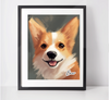 Personalised Welsh Pembroke Corgi Art Print