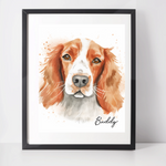 Personalised Welsh Springer Spaniel Art Print