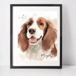 Personalised Welsh Springer Spaniel Art Print