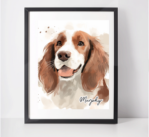 Personalised Welsh Springer Spaniel Art Print