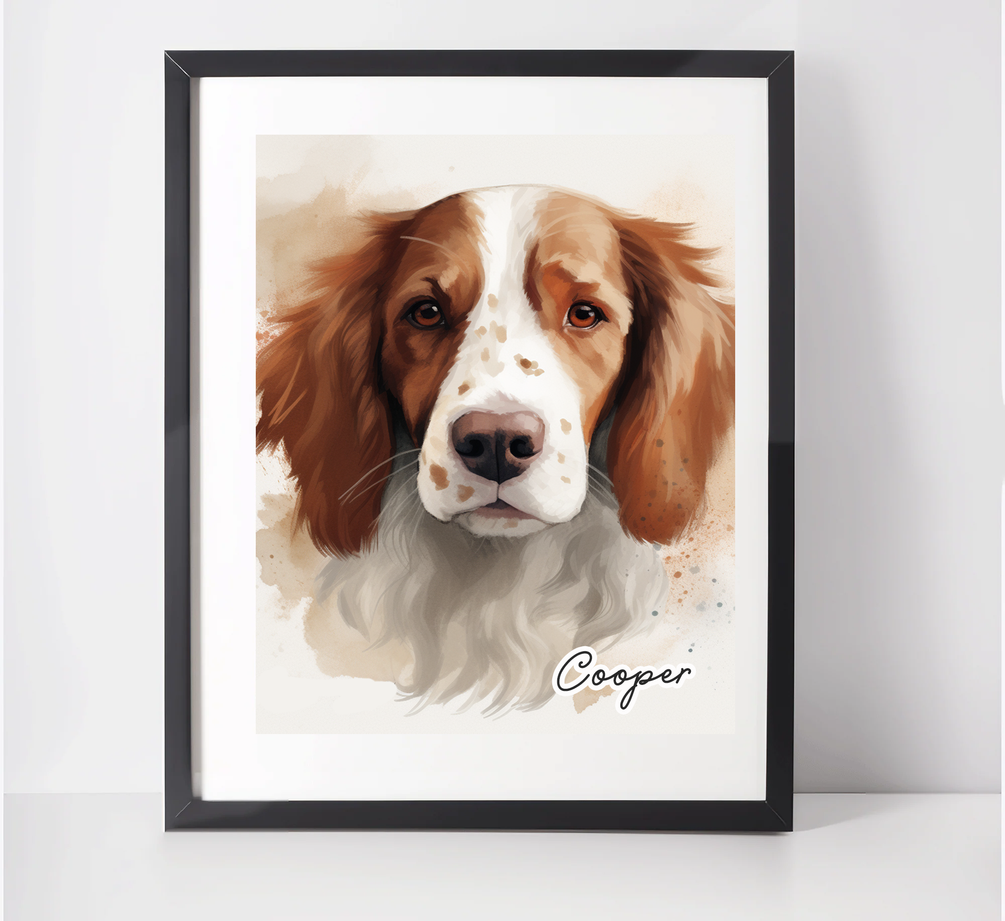 Personalised Welsh Springer Spaniel Art Print