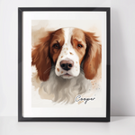 Personalised Welsh Springer Spaniel Art Print