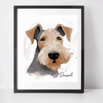 Personalised Welsh Terrier Art Print