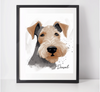 Personalised Welsh Terrier Art Print