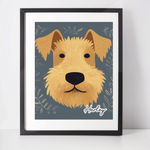 Personalised Welsh Terrier Art Print